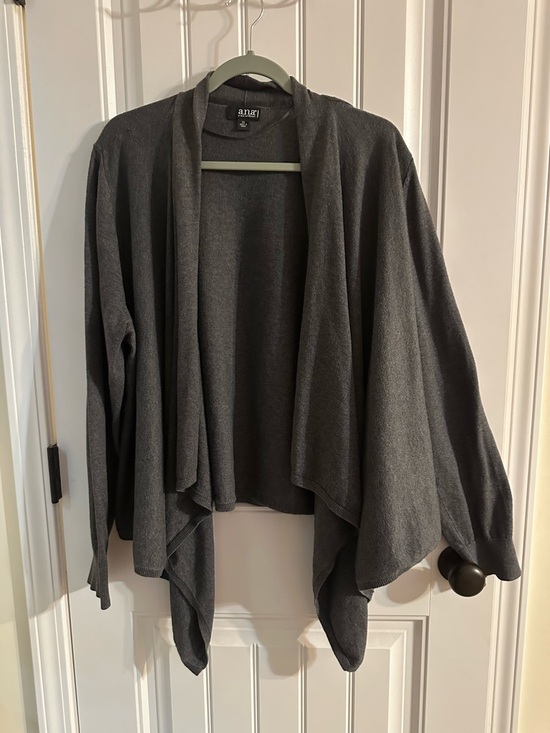 a.n.a Sweaters - a.n.a Women's Open-Front Draped Cardigan - Charcoal
